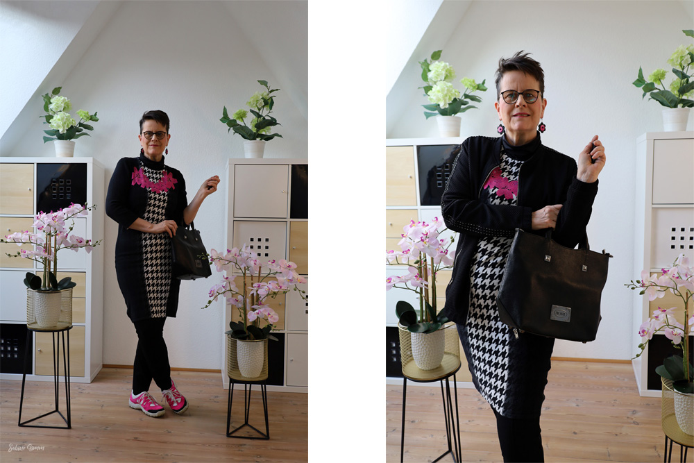 Schwarz-Weiß-Pink - Meine Farbklammer bleibt 4 Schwarz-Weiß-Pink-Farbklammer