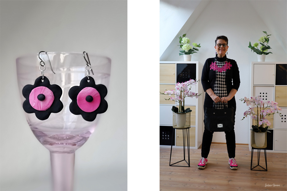Schwarz-Weiß-Pink - Meine Farbklammer bleibt 5 Schwarz-Weiß-Pink-Farbklammer
